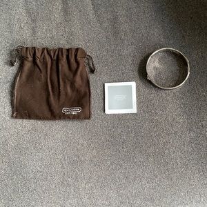 Coach bangle- sterling silver and black enamel